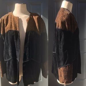 Vintage Cache Suede Cheetah Print Jacket